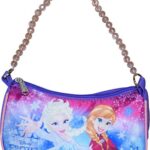 Frozen Elsa & Anna Shoulder Handbag With Beaded Handle