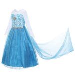 Princess Costumes for Girls Dress Up Clothes for Little Girls Toddler Costume with Accessories Crown Christmas Birthday Party (100 3 Years)
