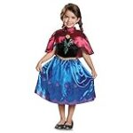 Disguise Frozen Traveling Anna Classic Toddler Costume, Blue, 3T/4T