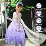 CIYTI Light Up Elsa Princess Costume Dress for Girls Halloween Birthday Party Outfit Cosplay Dress Up for Kids