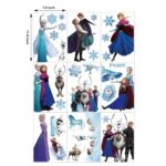 Frozen Party Decorations,9 Sheet Princess Elsa Window Clings Stickers Decorations Double Sides Frozen Window Stickers for Frozen Party Decorations Supplies