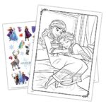 Disney Frozen 2 Anna and Elsa 48-Page Color and Activity Book with Temporary Tattoos 45821, Multicolor