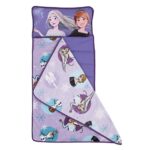 Disney Frozen Winter Cheer Lavender, Aqua, Green and White, Anna, Elsa and Olaf Toddler Nap Mat