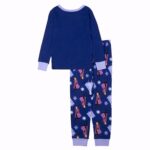 Disney Girls’ 2-Piece Snug-fit Cotton Holiday Pajama Set, Soft & Cute for Kids, Frozen Winter