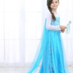 Girls Princess Elsa Dress Costume – Halloween Birthday Party Dress Up for Toddler Girl Kids 2t 3t 4t 5t 6t 7t 8t