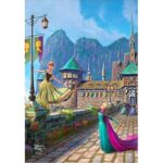Flagology, Thomas Kinkade Disney Frozen Celebration in Arendelle Garden Flag 12.5″ x 18″, Outdoor Flag, Outdoor Décor Yard Flag, Anna and Elsa, Exclusive Premium Fabric, Officially Licensed Thomas Kinkade, Spring