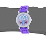 Disney Frozen Kids’ Plastic Time Teacher Analog Quartz Silicone Strap Watch, Purple