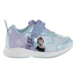 Disney Frozen Shoes for Girls – Princess Anna and Elsa Shoes – Toddler Light up Sneakers Character Lightweight Tennis Breathable Athletic LED Running Shoes – Purple Blue (Size 10 Toddler)
