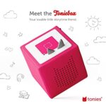 Toniebox Audio Player Starter Set with Elsa, Anna, Olaf, and Playtime Puppy – Listen, Learn, and Play with One Huggable Little Box for 3+years- Pink