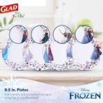 Glad for Kids Disney Frozen 8.5” Paper Plates | Disney Frozen Paper Plates, Kids Snack Plates | Anna and Elsa Paper Plates for Everyday Use, 8.5” Paper Plates, 40 Count – 2 Pack