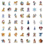 100pcs Disney Cartoon Stickers Gifts for Kids Girl, Cute Princess Waterproof Vinyl Decal for Teen Laptop Water Bottle Bike Guitar Phone Skateboard Luggage (100 Disney Cartoon)