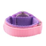 Disney Minnie Mouse Kids’ Plastic Time Teacher Analog Quartz Nylon Strap Watch, Lt Purple/Pink Purple