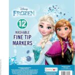 Disney Frozen Markers Fine-Tip | Frozen Coloring Art Set | Frozen-Themed Markers | Frozen Fine Tip Washable Markers | Elsa & Anna Activity Marker Set | 12 Count | Multicolor | Officially Licensed