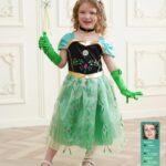 Sabbenia Princess Dresses for girls Frozen Princess Costume Christmas Birthday Halloween Carnival Party Cosplay 4-5Y