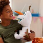 Disney Store Official Olaf Medium Soft Toy for Kids, Cuddly Character with Fuzzy Texture and Embroidered Details, Satin Tooth, Disney Plushy Suitable for All Ages.