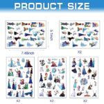 Frozen Birthday Party Supplies,8 Sheets 100Pcs Temporary Tattoos Party Favors,Removable Skin Safe, Fake Tattoo Stickers for Frozen Birthday Party Gifts Favors