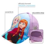 Disney Frozen Kids Baseball Cap, Adjustable Hat for Girls, Age 4-7 Years, Elsa and Anna Purple