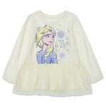 Disney Frozen Queen Elsa Toddler Girls Long Sleeve Graphic T-Shirt & Leggings White 5T
