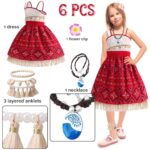 OFIHIDO Princess Costume for Girls,Princess Dress for Kids with Accessories,Halloween Costume for Girls Kids Dress Up (3T)
