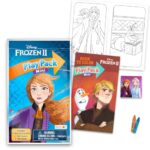 Disney Frozen Mini Party Favors Set for Kids, Girls – Bundle with 24 Mini Frozen Grab n Go Play Activity Packs with Coloring Pages, Stickers, Crayons (Elsa Anna Birthday Party Supplies)