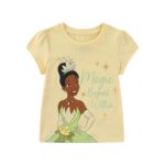 Disney Princess Moana Frozen Girls Short Sleeve Shirt and Tulle Skirt with Headband Set for Toddler and Big Kids