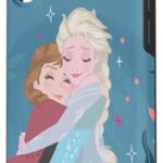 iPhone 16 Plus Disney Frozen Anna and Elsa Sister Hug Slate Blue Case