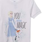 Amazon Essentials Disney | Marvel | Star Wars Toddler Girls’ Pajama Set, 3-piece (Previously Spotted Zebra), Frozen/Magic, 3T
