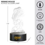 Idea Nuova Disney Minnie Mouse 3D Acrylic LED Illusion Lamp
