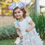 Viwind Bow Ear Headbands for Women, Glittrt Snow Queen Elsa Mouse Ear Headbands for Adult