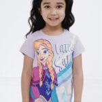 Disney Frozen Princess Anna Infant Baby Girls Matching Family Drop Shoulder T-Shirt Lavender Little Sister 12 Months