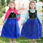 Luzlen Little Girls Princess Dress Halloween Cosplay Costume Kids Birthday Outfits Princess Fancy Dress, 4-5 Years(Label 120)