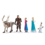 DISNEY STORE Official Frozen Figure Set – 8 Fully Sculpted Disney Figures Including Anna, Elsa, Olaf, Kristoff & More in Double-Tiered Box with Scenic Backgrounds