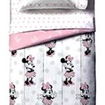 Jay Franco Disney Minnie Mouse Dots 4 Piece Twin Bed Set – Includes Reversible Comforter & Sheet Set Bedding – Super Soft Fade Resistant Microfiber (Official Disney Product)