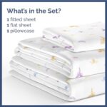 Kids Twin Size Princess Bed Sheets – 3 Piece Kids Princess Sheet Set – Castle Themed Bedding – Ultra-Soft, Cute & Cozy – Breathable & Machine Washable – Rose Bed Set for Boys, Girls, Teens & Toddlers