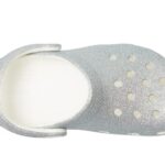 Crocs Unisex Classic Glitter Clogs (Toddler) White 9 Medium