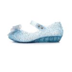 Jelly Shoes for Girls, Frozen Elsa Jelly Sandals for Toddler, Princess Costumes Jelly Flats Shoes, Little Girls Dress Up Sandals for Cosplay Birthday Party, Snow Queen Princess Dress Shoes, Blue