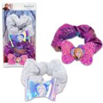 Disney Frozen Hair Scrunchies – Bundle with 4 Pack Anna and Elsa Hair Accessories Plus Stickers, More | Frozen Hair Ties for Girls