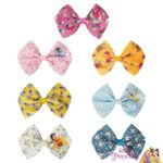 Disney Princess Printed Girls’ Hair Bows – 7-Pack 4-Inch Hair Clips with Alligator Clips – Hair Accessories for Kids Ages 3+