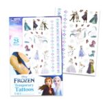 Disney Frozen Temporary Tattoo and Sticker Set – Frozen Party Favors Bundle with 50 Temporary Tattoos and 150 Stickers Featuring Elsa, Anna, More | Disney Princess Party Supplies