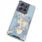 Skinit Clear Phone Case Compatible with Moto G 5G (2025) – Officially Licensed Disney Frozen Elsa Side Portrait Art Design