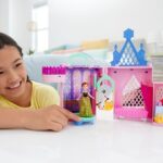 Mattel Disney Frozen Toys, Storytime Stackers Anna’s Arendelle Castle, Stackable Doll House with Small Doll, Olaf & 7 Pieces, Inspired by The Movies