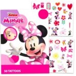 Disney Tattoos Party Favor Set for Girls – 150 Temporary Tattoos Featuring Minnie Mouse, Disney Princess and Frozen with Stickers (6 Tattoo Sheets)
