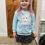 Disney Frozen Elsa Girl Sweater Loose Long Sleeve Knitted Jumper Character Print Warm Outfit Birthday Holiday Casual Dress up Fall Winter Clothes Blue 3T